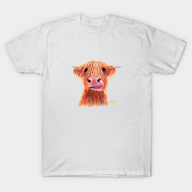 SCoTTiSH HiGHLaND CoW ' GaRLiC ' T-Shirt by ShirleyMac